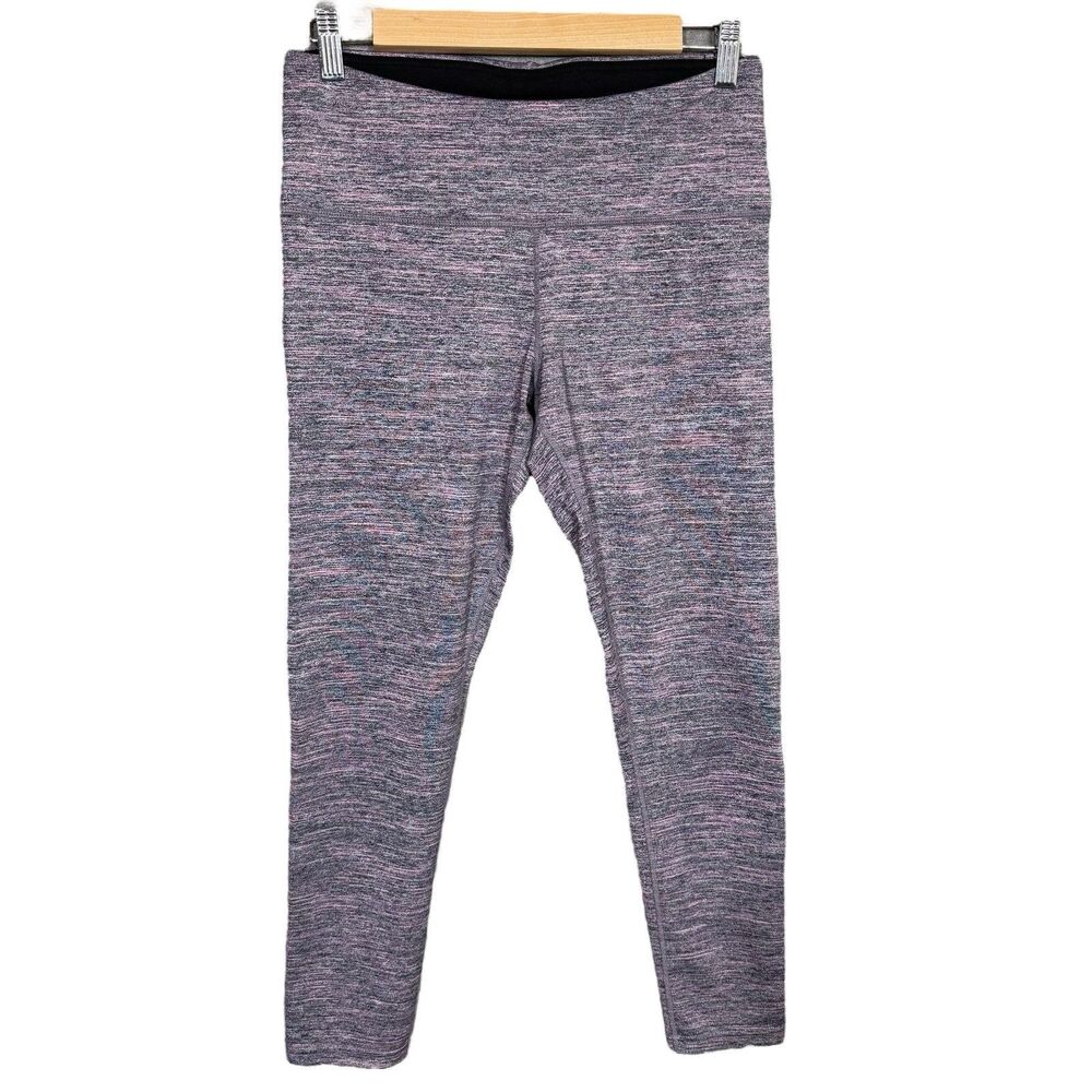 Tuff Athletic Yoga Pants High Waist Leggings‎ Women Med Gray Pink Media Pocket